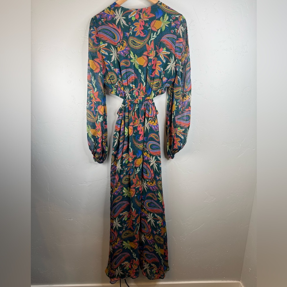 Boden Floral Cut-Out Long Sleeve Maxi Cottagecore Longline Size 6 - Picture 3 of 10